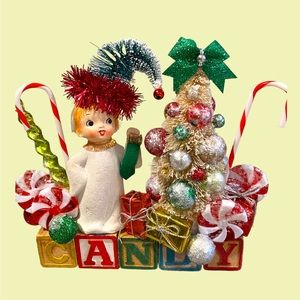 Vintage Christmas Candy Display